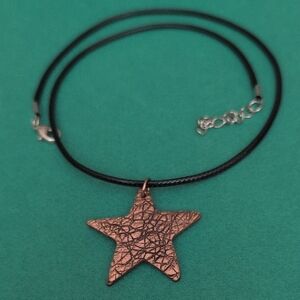 Elegant Star Pendant Necklace in Copper Finish